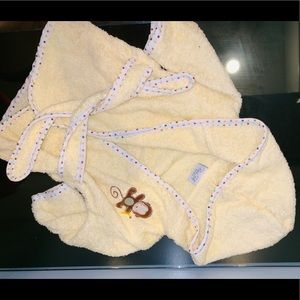 Newborn Baby Yellow Monkey Bathrobe New